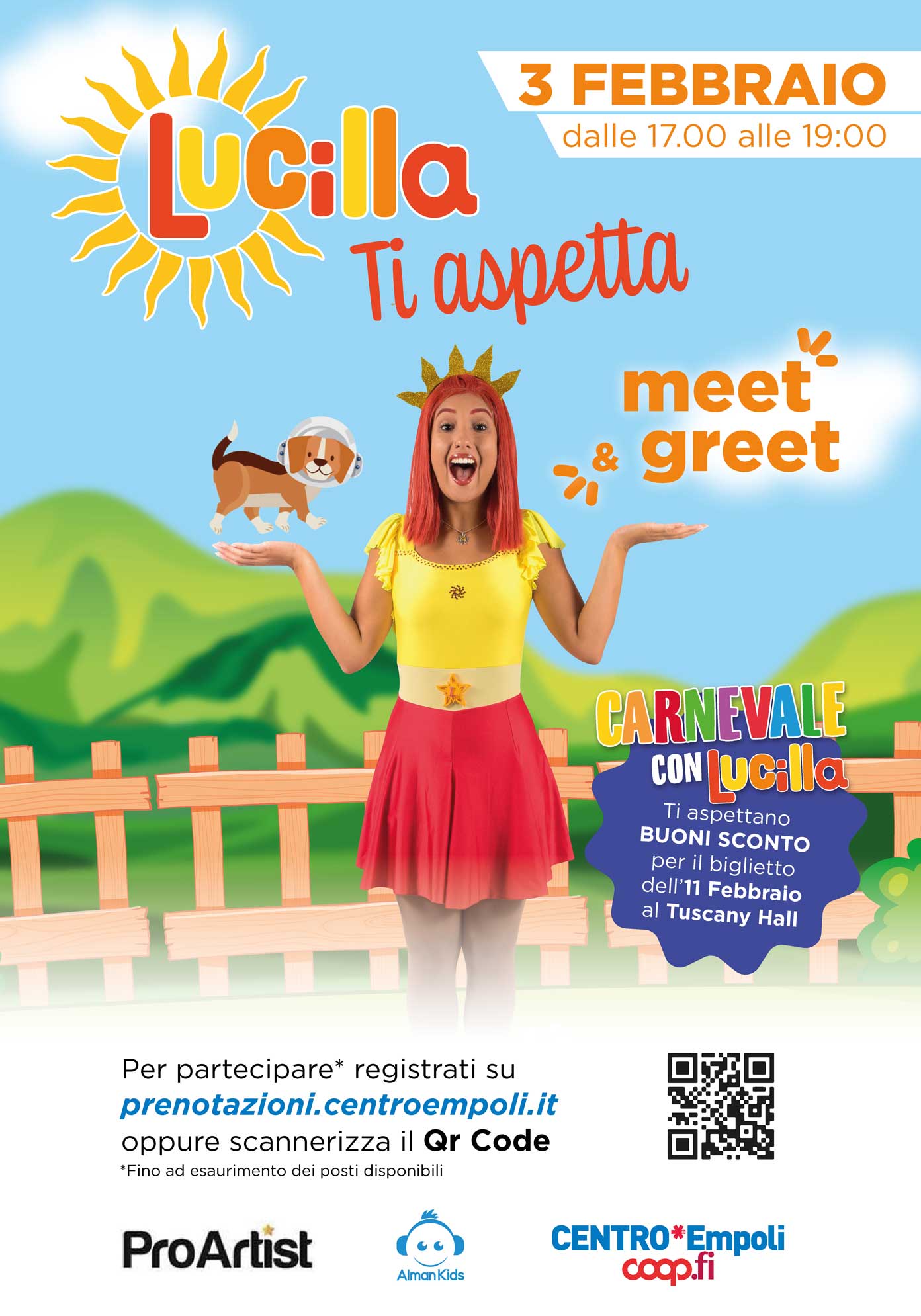 Locandina Meet&Greet di Lucilla al Centro Empoli